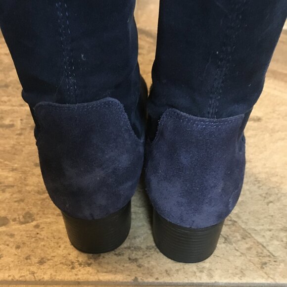 Bos. & Co. Navy Blue Witchy Rally Waterproof Pointy Toe Knee-High Boot - Picture 10 of 16